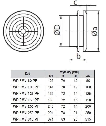 dyfuzor-wp-fmv-125-pf