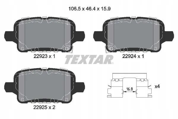 textar-klocki-hamulcowe-tyl-2292301-stan-nowy