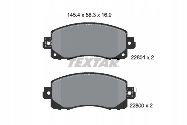 textar-klocki-hamulcowe-przod-2280001-stan-nowy
