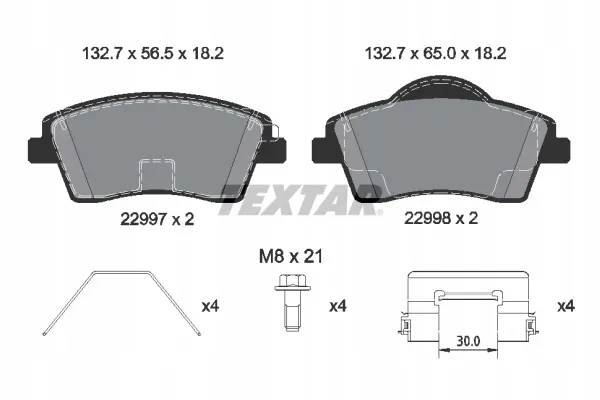 textar-klocki-hamulcowe-przod-2299701-stan-nowy