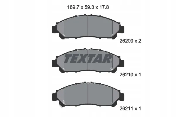 textar-klocki-hamulcowe-przod-2620901-stan-nowy