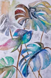 obraz-recznie-malowany-na-plotnie-monstera