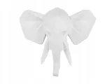 ozdoba-scienna-bialy-slon-glowa-3d