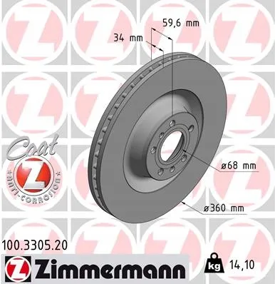 zimmermann-tarcze-std-klocki-std-przod-audi-stan-nowy