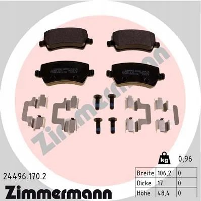 zimmermann-klocki-ham-tyl-volvo-s60-stan-nowy