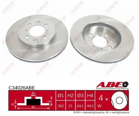 abe-tarcza-hamulcowa-przod-c34026abe-stan-nowy