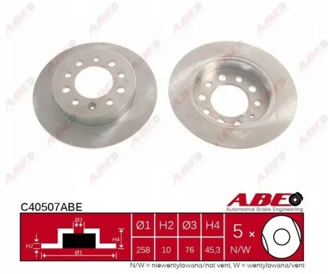 abe-tarcza-hamulcowa-tyl-c40507abe-stan-nowy
