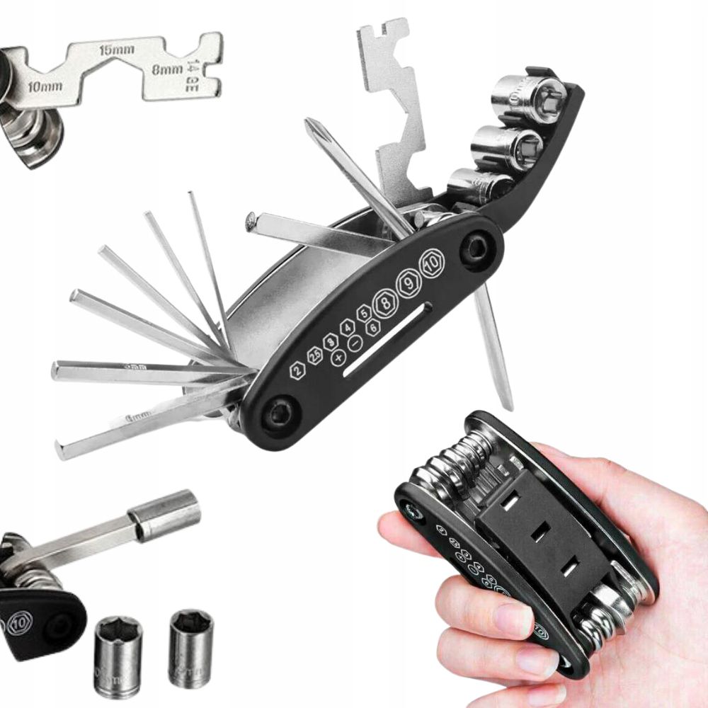 MULTITOOL ROWEROWY ZESTAW NARZĘDZI NAPRAWCZYCH ERLI.pl
