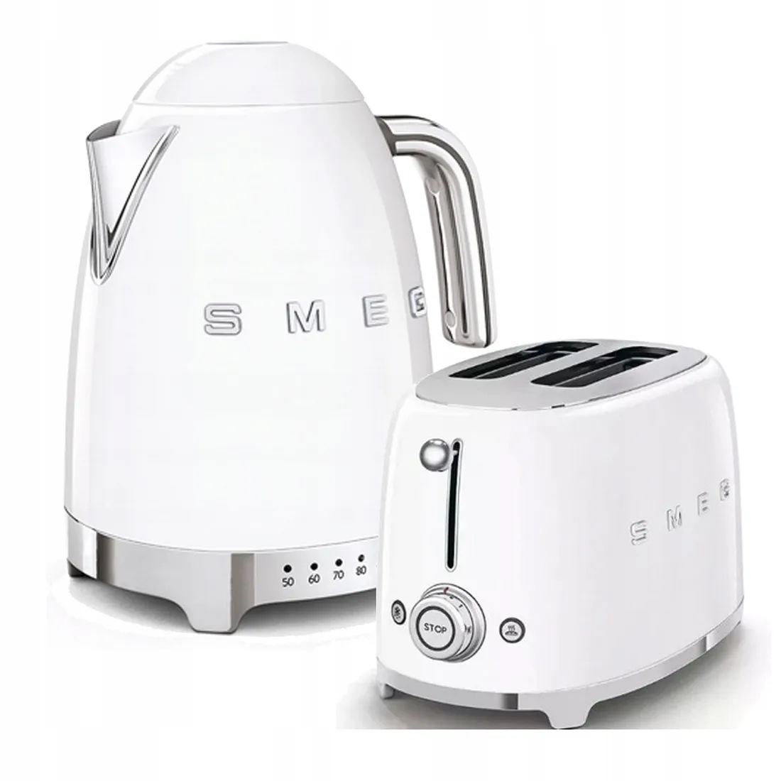 Czajnik + Toster Smeg KLF04WHEU TSF01WHEU Biały – 143505082 - ERLI.pl
