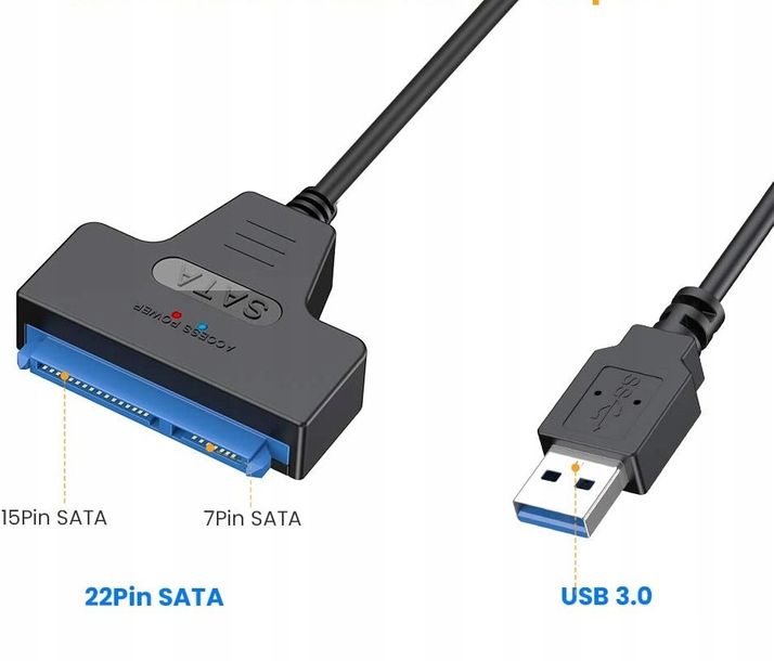 Adapter USB 3.0 do SATA dysk HDD SSD przejściówka - ERLI.pl