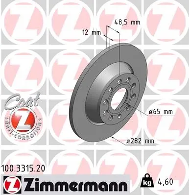 zimmermann-tarcze-std-klocki-std-przod-tyl-vw-stan-nowy