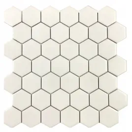 mozaika-gres-white-medium-hexagones-matt-30x30-cm