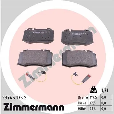 zimmermann-klocki-ham-przod-merc-klasa-e-stan-nowy