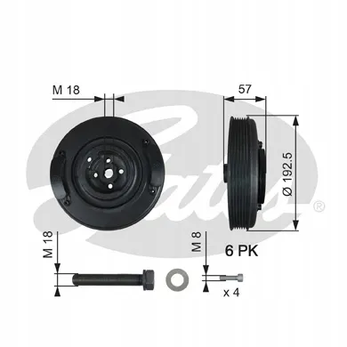 gates-tvd1033a-kolo-pasowe-walu-sruby-audi-a6-stan-nowy