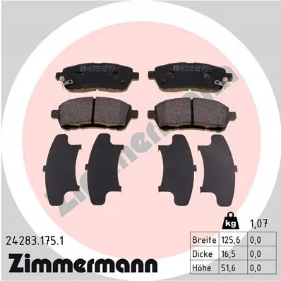 zimmermann-klocki-ham-przod-mazda-2-stan-nowy