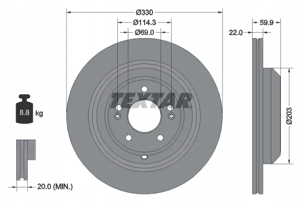textar-tarcza-hamulcowa-tyl-92314905-stan-nowy