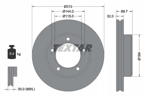 textar-tarcza-hamulcowa-tx92108103-stan-nowy