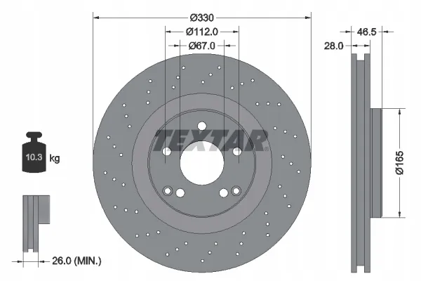 textar-tarcza-hamulcowa-92119805-stan-nowy