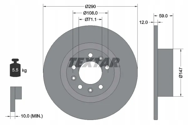 textar-tarcza-hamulcowa-tyl-92313603-stan-nowy