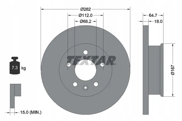 textar-tarcza-hamulcowa-92058500-stan-nowy