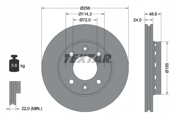 textar-tarcza-hamulcowa-92104200-stan-nowy
