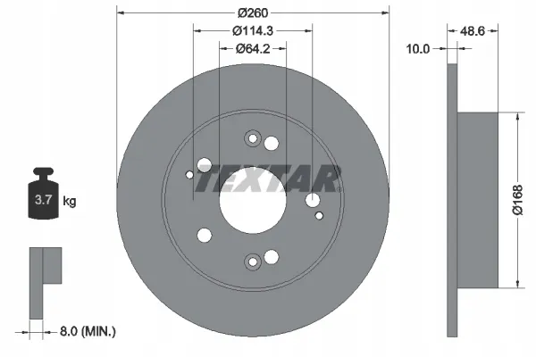 textar-tarcza-hamulcowa-92125103-stan-nowy