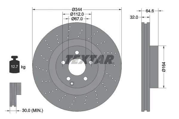 textar-tarcza-hamulcowa-tx92224605-stan-nowy