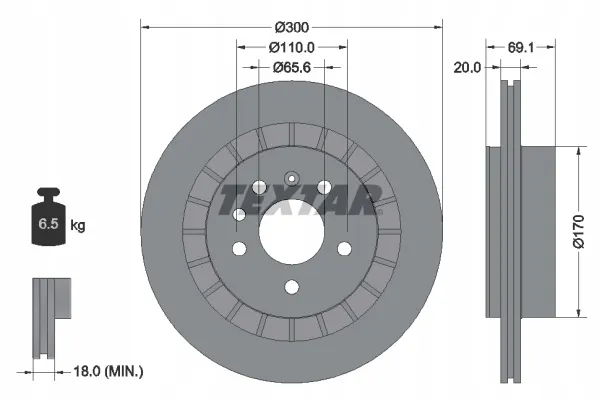 textar-tarcza-hamulcowa-92164900-stan-nowy