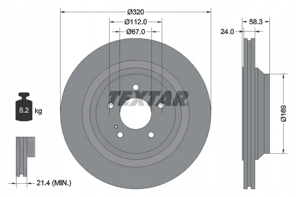 textar-tarcza-hamulcowa-tx92160705-stan-nowy
