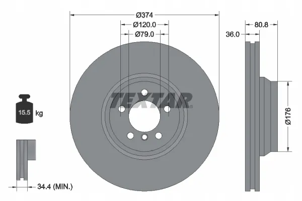 textar-tarcza-hamulcowa-92123000-stan-nowy