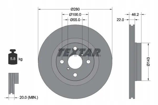 textar-92287603-tarcza-hamulcowa-stan-nowy