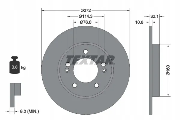 textar-tarcza-hamulcowa-92291703-stan-nowy