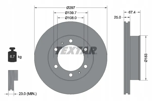 textar-tarcza-hamulcowa-92222600-stan-nowy