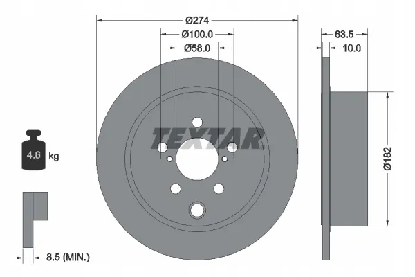 textar-92262003-tarcza-hamulcowa-stan-nowy