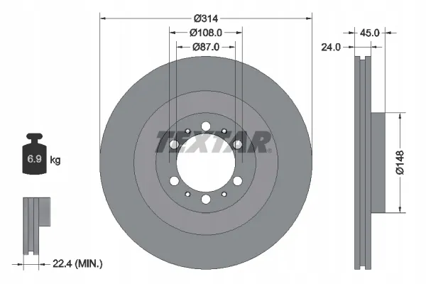textar-tarcza-hamulcowa-92144803-stan-nowy