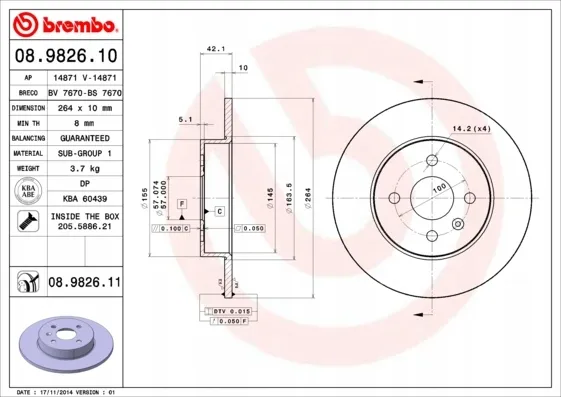 brembo-08-9826-10-tyl-opel-mini-stan-nowy