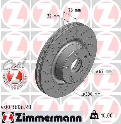 zimmermann-tarcze-std-klocki-std-przod-merc-stan-nowy