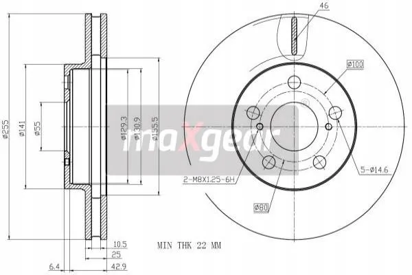 maxgear-19-3340-tarcza-ham-przod-stan-nowy