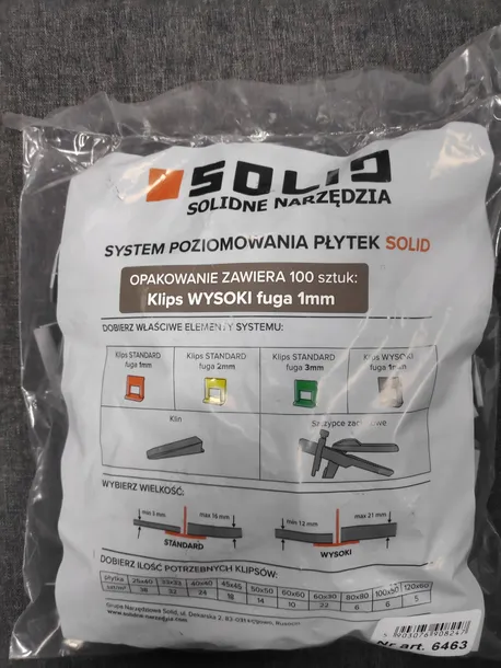 solid-system-poziomowania-klips-wysoki-1mm-100szt-stan-nowy