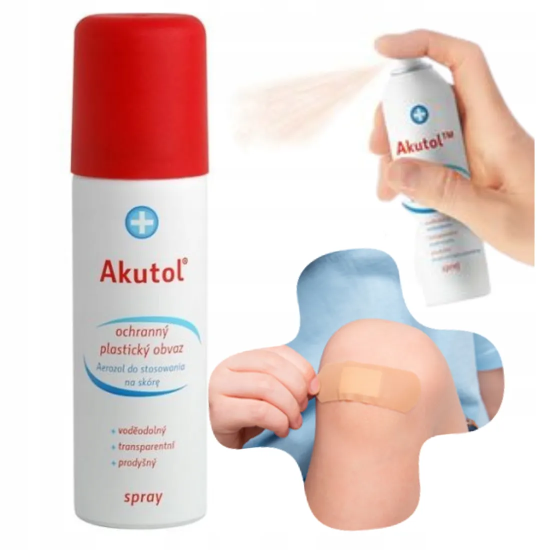 AKUTOL SPRAY NA RANY OTARCIA OPATRUNEK w aerozolu - ERLI.pl