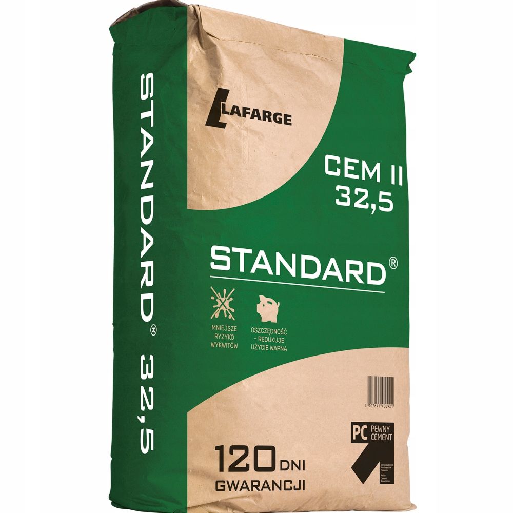 CEMENT LAFARGE STANDARD WORKOWANY 32,5R 25kg Zielo - ERLI.pl