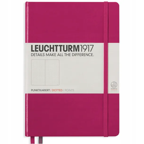 notes-leuchtturm1917-medium-malinowy-a5-w-kropki