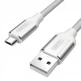 przewod-usb-microusb-nylon-silver-unitek-mobile