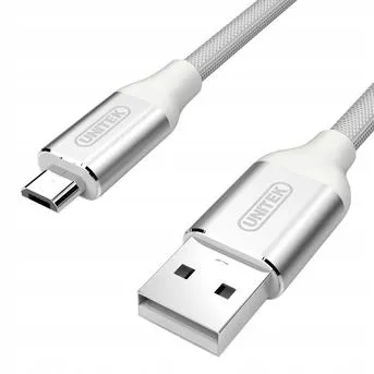 przewod-usb-microusb-nylon-silver-unitek-mobile