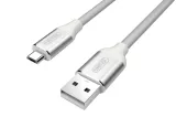 przewod-usb-microusb-nylon-silver-unitek-mobile-stan-nowy