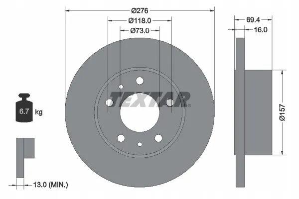 textar-tarcza-hamulcowa-93104700-stan-nowy