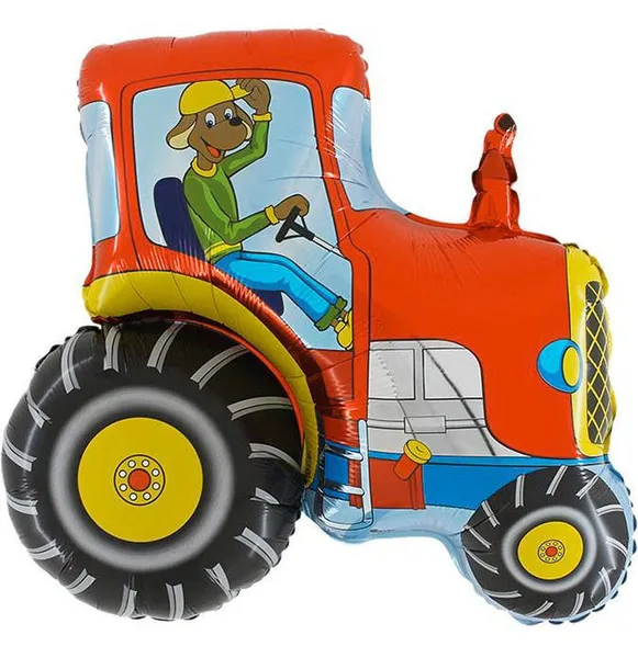 balon-foliowy-traktor-czerwony-grabo