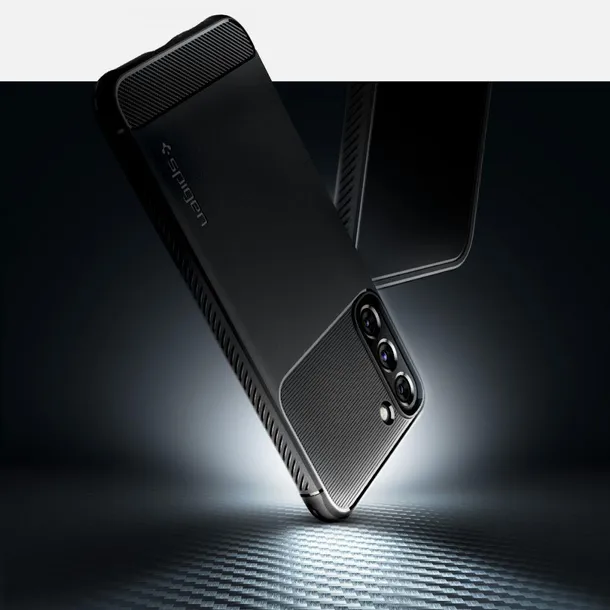 spigen-rugged-armor-galaxy-s22-matte-black-zalaczone-wyposazenie-szklo-hartowane