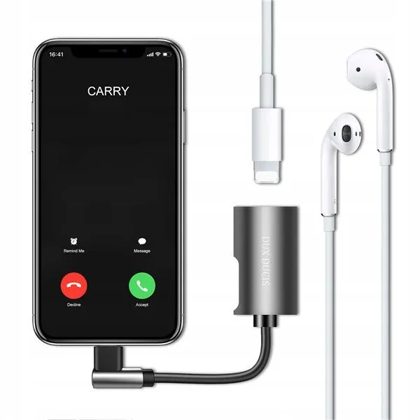 dux-ducis-kiii-adapter-2x-lightning-czarny-stan-nowy