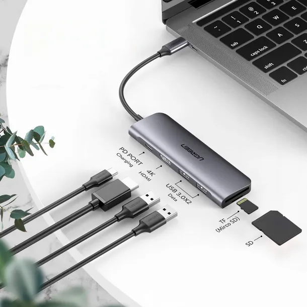 ugreen-adapter-hub-5w1-usb-hdmi-microsd-pd-70411-stan-nowy